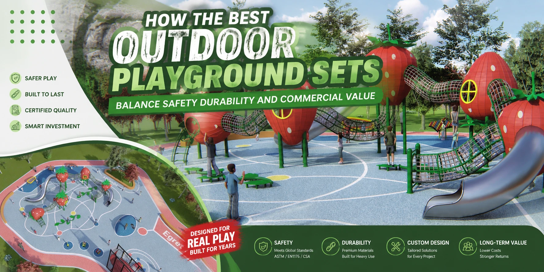 How the Best Outdoor Playground Sets Balance Safety Durability and Commercial Value